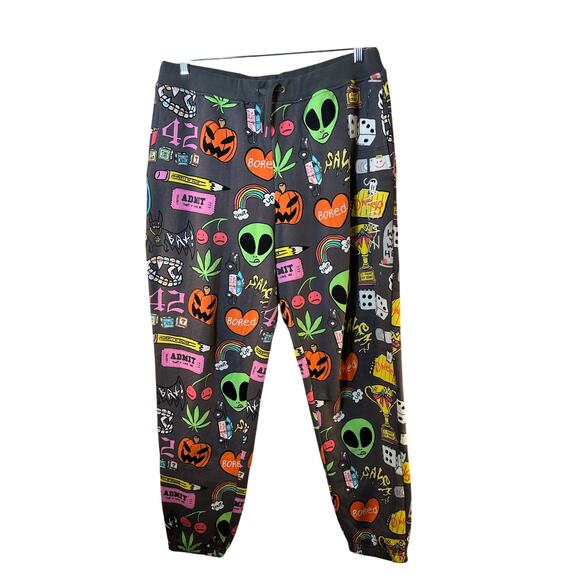 SALEM7 Unisex Adult Halloween Theme Graphic Sweatpants / Size: Large - Picture 1 of 11